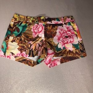 NWOT J Crew Floral Shorts Size 4